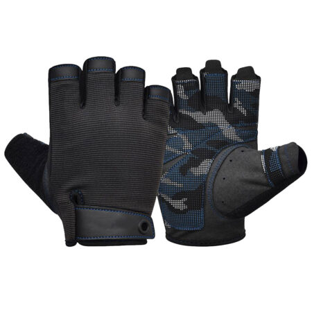 Half Finger Weightlifting Gloves Colour Blue