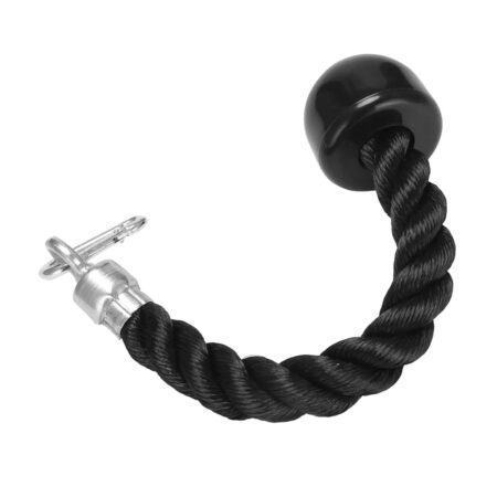 Heavy Duty Tricep Pull Down Single Rope with Snap Hook Colour Black