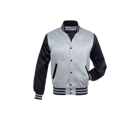 Light Gray Satin Jackets with Black Arms & Stripe 5 Light Gray Satin Jackets with Black Arms & Stripe 4