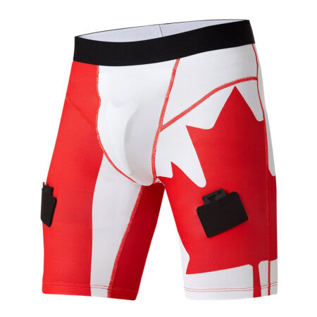 Men's Compression Short Red White