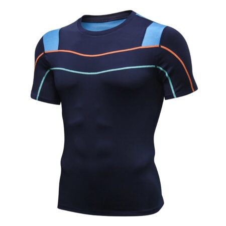 Men's Compression Short Sleeve Shirt - Blue