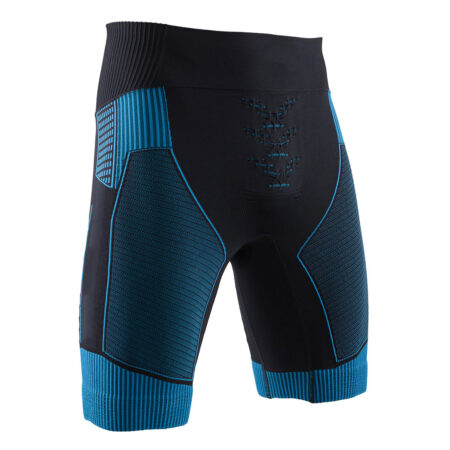 Men's Compression Short Black Teal Blue