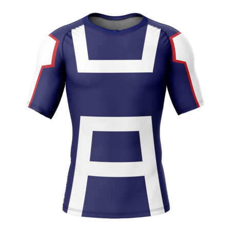 Men's Short Sleeve Rash Guard Compression Shirt