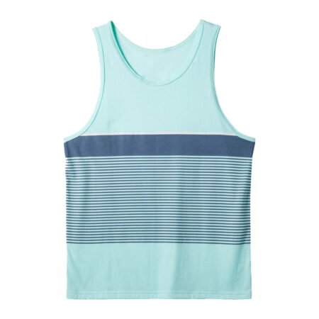 Men's Stripe Tank Top Sea Green And Blue
