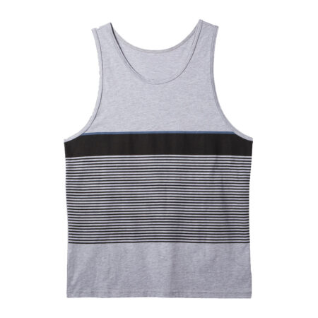 Men's Stripe Tank Top Gray And Black