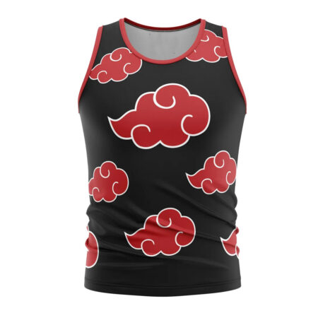 Men's Tank Top Color Black And Red