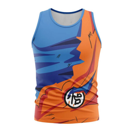 Men's Tank Top Color Blue And Orange