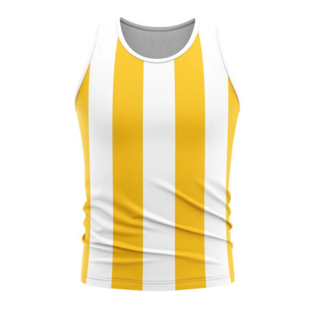 Men's Tank Top Color White And Yellow