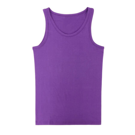 Men's Tank Top A-Shirt Solid Purpul Indigo Color
