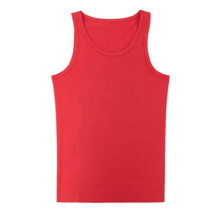 Men's Tank Top A-Shirt Solid Red Color