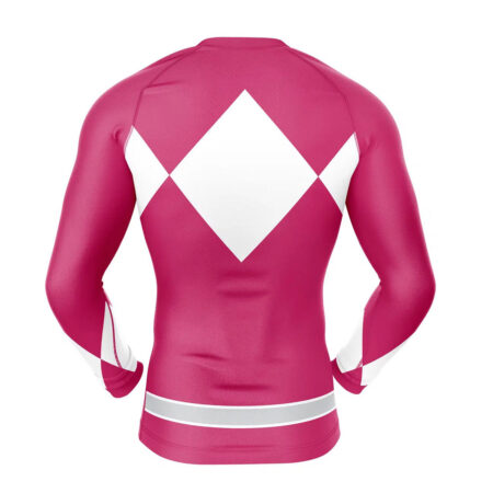 Pink Ranger Power Rangers Long Sleeve Rash Guard Compression 4 Pink Ranger Power Rangers Long Sleeve Rash Guard Compression 3