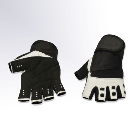 Premium Weightlifting Gym Gloves Colour Black/White