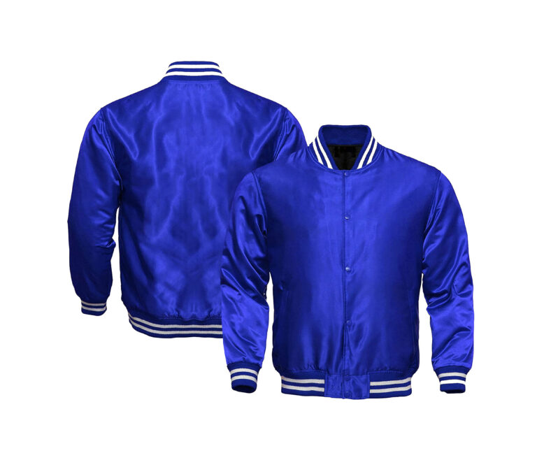Royal Blue Satin Varsity Jackets