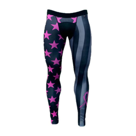 Shadow USA Flag - Breast Cancer Awareness Compression Tights