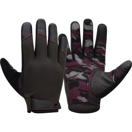 Touch Screen Friendly Full Finger Gym Gloves Colour Pink