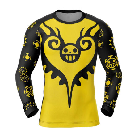 Trafalgar Law One Piece Long Sleeve Rash Guard Compression Shirt