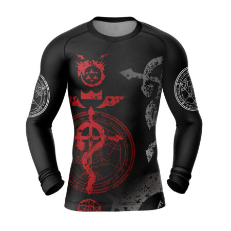 Transmutation Circle Fullmetal Alchemist Long Sleeve Rash Guard Compression