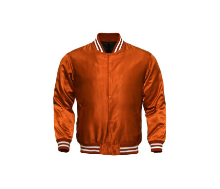 Varsity Satin Orange Jackets 5 Varsity Satin Orange Jackets 4