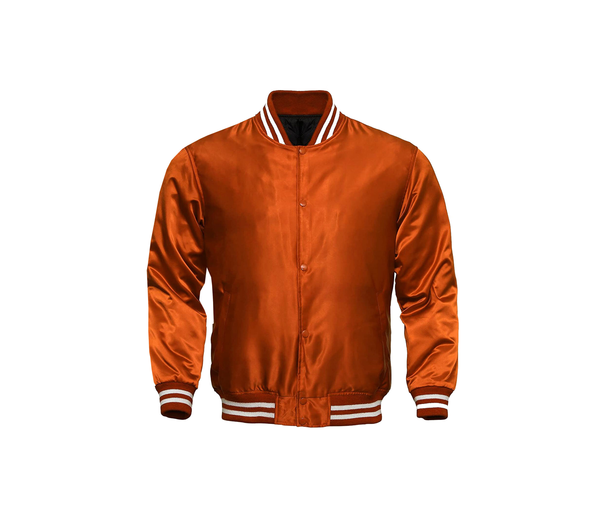 Varsity Satin Orange Jackets 2 Varsity Satin Orange Jackets - Image 2
