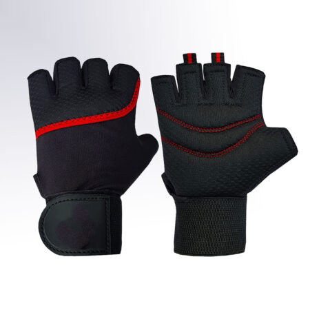 Weight Lifting Workout Gym Gloves Colour Black/Red