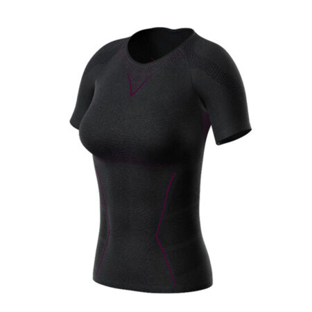 Women Air Compression Short Sleeves Top Colour Black