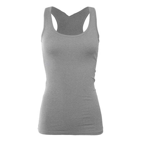 Women's Basic Cotton Plain Fitted Tank Top Colour H.Gray