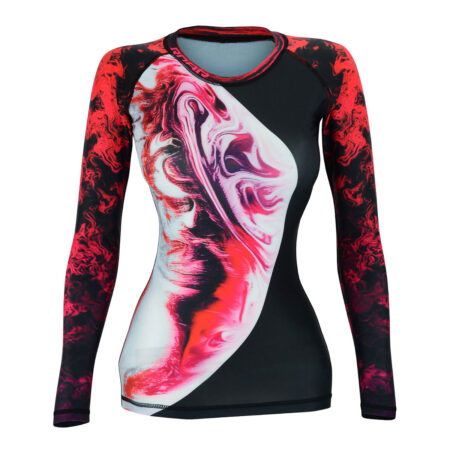 Women's Compression Rash Guard Long Sleeves Colour Black