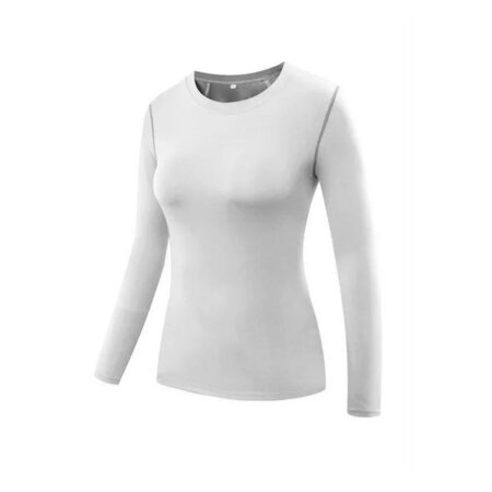 Women's Compression Shirt Dry Fit Long Sleeve Tops Color White