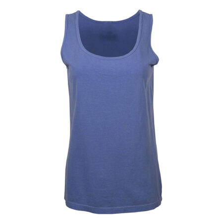 Women's Ultra Soft Cotton Tank Top Colour Flo Blue