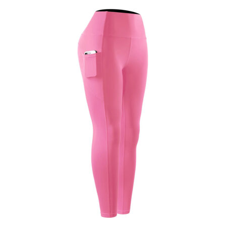 Women's Workout Pant Compression Capri Color Pink