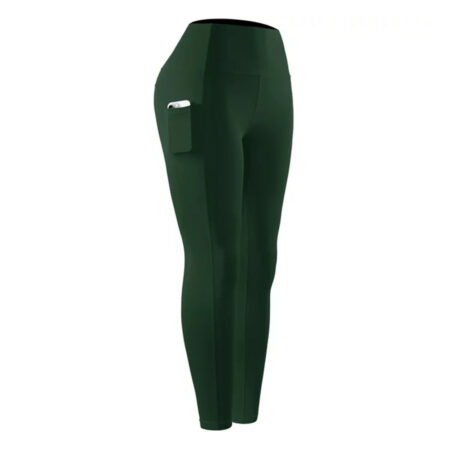 Women's Workout Pant Compression Capri Color Green