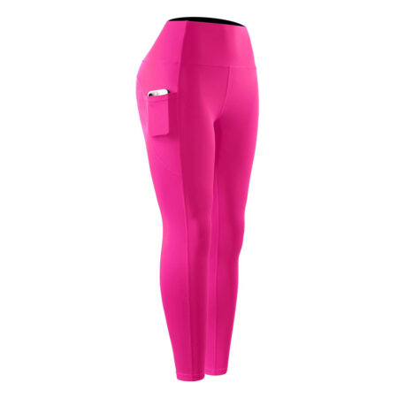 Women's Workout Pant Compression Capri Color Pink