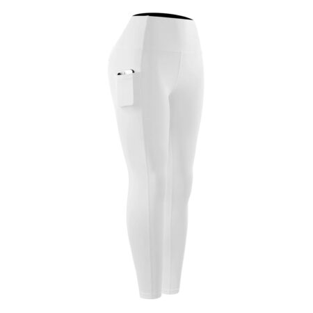 Women's Workout Pant Compression Capri Color White